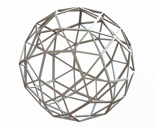 Wireframe Shape Snub Dodecahedron