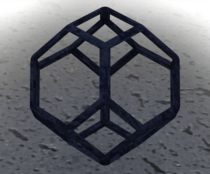 Wireframe Shape Tetradecahedron