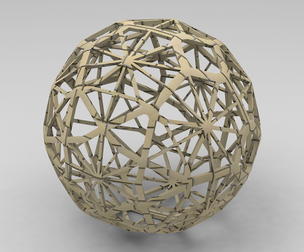 Wireframe Shape Geometric Faceted Sphere