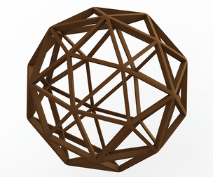 Wireframe Shape Pentakis Dodecahedron