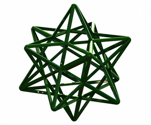 Wireframe Shape Stellated Dodecahedron