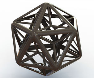 Wireframe Shape Great Dodecahedron