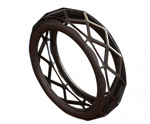 Wireframe Shape Geometric Ring