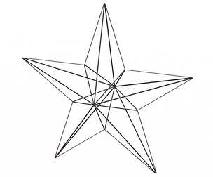 Wireframe Shape Geometric Star
