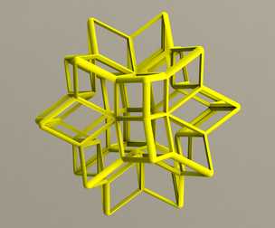 Wireframe Shape Rhombic Hexecontahedron