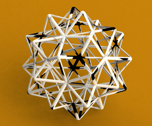 Wireframe Shape Compound of Five Octahedra