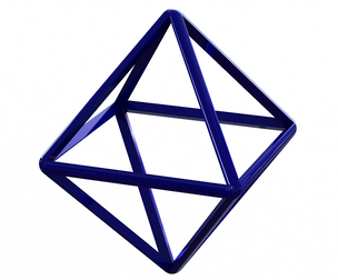 Wireframe Shape Octahedron