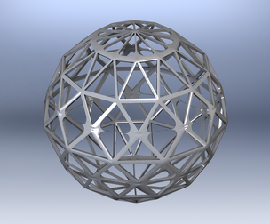 Wireframe Shape Geometric Sphere Cut Diamond