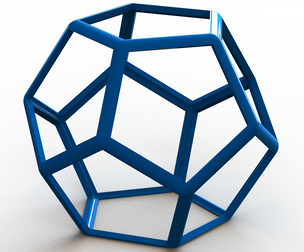 Wireframe Thick Dodecahedron