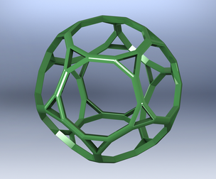 Wireframe Shape Truncated Dodecahedron