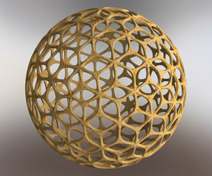 Wireframe Shape Geometric Leaf Pattern Ball