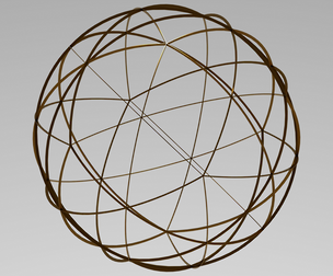 Wireframe Shape Spherical Pentakis Dodecahedron