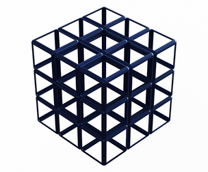 Wireframe Shape Rubik Cube