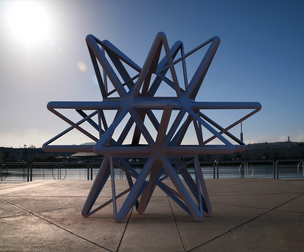 Wireframe Shape Great Stellated Dodecahedron