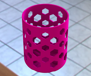 Plastic Office Pen Holder 8 cm