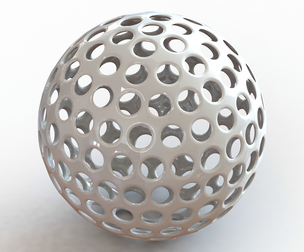 Wireframe Shape Geometric Golf Ball
