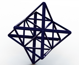 Wireframe Shape Stellated Octahedron