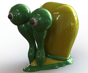3D Art Surface Little Snail