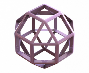 Wireframe Shape Rhombicuboctahedron