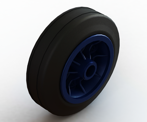 100mm Solid Plastic Caster Wheel