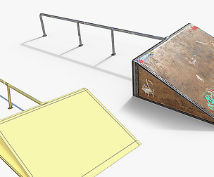 Small sk8 Ramp PBR Textures