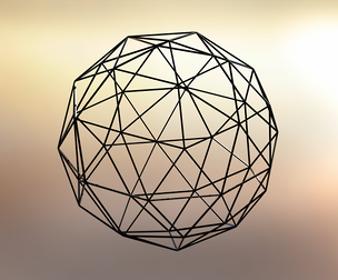 Wireframe Shape Geodesic Polyhedron Sphere
