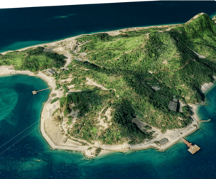 Okunoshima Island full 3d model terrain