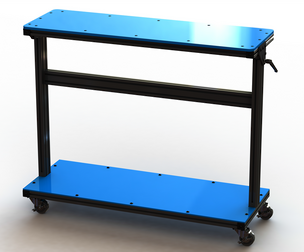Aluminum Stand Up Desk Two Shelf