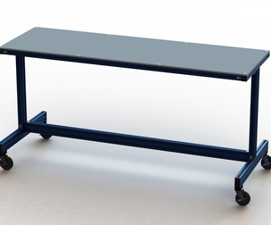 Aluminum Fixed Top Mobile Table