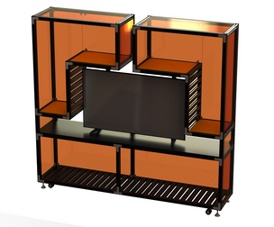Aluminium Storage with TV Stand