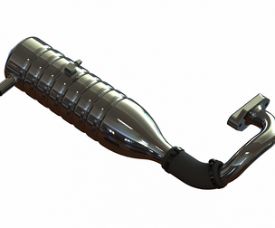 Aluminium Tuned Pipe W Exhaust Manifold Set