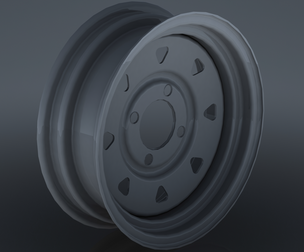 12 inch x 4 inch Trailer Wheel