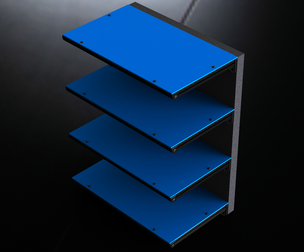 Aluminum Wall Mount Shelving