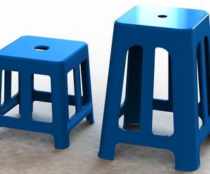 Blue Plastic Stool