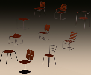 Steel Teak Garden Chair Collection