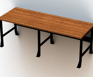Steel Wood Bench