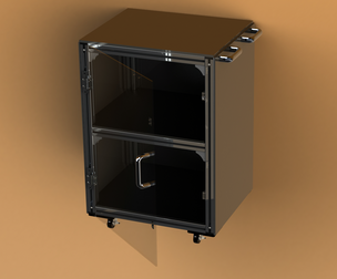 Industrial Aluminum Trolley - Enclosed
