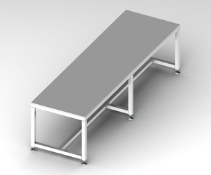 2000x600 Steel Work Table