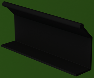 Aluminum Extruded Black Pull Handle