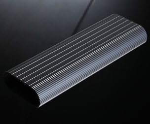 Aluminum Extruded Ribbed Oval Closet Rod