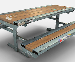 Skate Park Bench PBR Textures