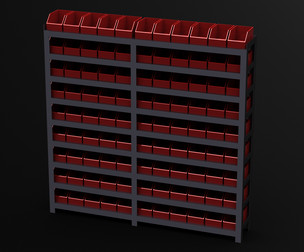 Material Tool Box W Iron Shelf