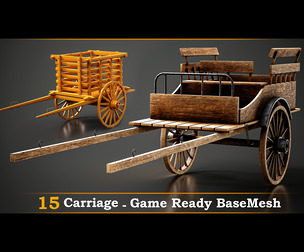 15 Carriage 3d models-Game Ready Base Mesh