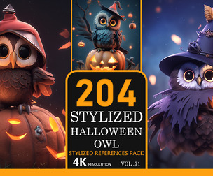 Stylized Halloween Owl