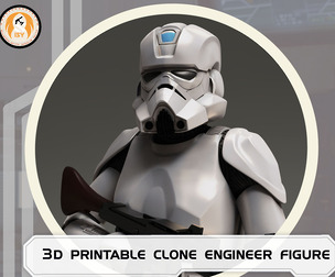 Star wars 3d printable clone engineer figurine