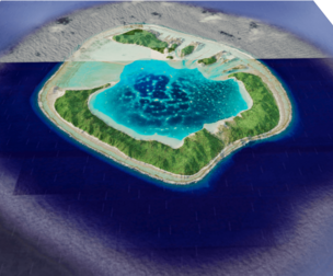 Motu One Island 3d model terrain