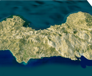 Chios Island full 3d model terrain