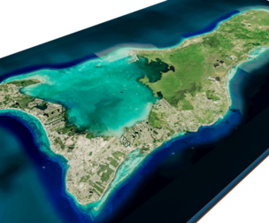 Grand Cayman Island full 3d model terrain