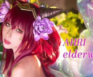 League of legends Ahri elderwood cosplay HaneAme