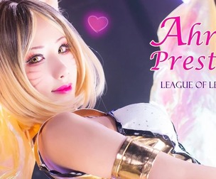 League of legends Ahri Prestige cosplay HaneAme